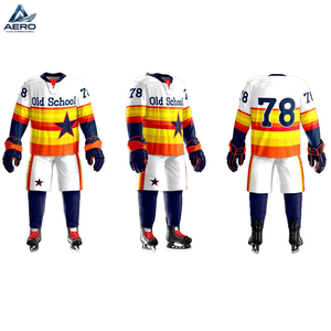 Uniforme de Hockey sobre Hielo 2026, Totalmente Transpirable y Duradero, Diseño Clásico con Rayas y Estrellas, Calidad Premium, Servicio OEM ODM - Product Image 1