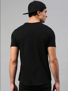 Chemise décontractée blanche à manches courtes pour homme, double boutonnage, couleur unie, sans col, 100 % coton tricoté, écologique, ODM, pour l'été - Product Image 6