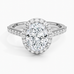 BOJ <b>Ring</b> 099 Oval Cut 925 <b>Silver</b> Halo Stone Prong Setting <b>Solitaire</b> Diamond <b>Ring</b> 2ct D Color VVS1 Moissanite GRA Certified - Product Image 1