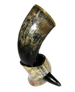 แก้วน้ำทำมือจากเขาควายธรรมชาติ สไตล์ไวกิ้งโบราณ สำหรับน้ำ เบียร์ มี้ด ถ้วยสไตล์ยุคกลางแบบเรียบง่าย - Product Image 2