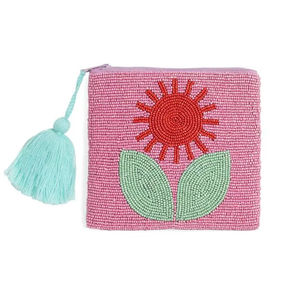 Pochette à monnaie perlée faite à la main avec broderie étoile, nouveau design, broderie de perles de rocaille par AFZA ENTERPRISES - Product Image 1