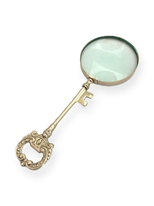 Loupe en laiton antique au design traditionnel, motif feuillage, nouveauté créative, décoration de bureau à domicile, cadeau de collection - Product Image 1