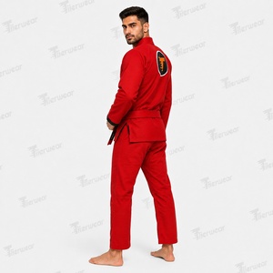 Kimono de BJJ de compétition 450 GSM en coton tissé perlé, veste renforcée, pantalon Ripstop, tenue d'entraînement et de combat pour académie, personnalisable - Product Image 4