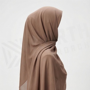 Hiyab de Chifón de Color Sólido para Mujer, Transpirable, para Uso Diario, Pañuelo Étnico de Oriente Medio - Product Image 3