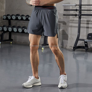 Pantalones cortos para correr 2 en 1 de talla grande para hombre, pantalones cortos transpirables de entrenamiento de secado rápido con forro, pantalones cortos deportivos atléticos con bolsillos con cremallera - Product Image 4