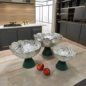 Frutero de Aluminio Pulido Ligero Hecho a Mano de Primera Calidad para Decoración de Mesa de Comedor, Base de Color Hermoso Personalizada - Product Image 6