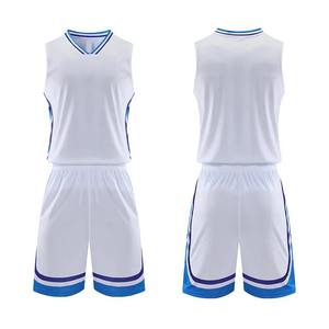 Uniforme de basketball pour hommes, hautement recommandé, 100% polyester, léger et respirant, couleur personnalisée, nom de l'équipe, prix bas, vente en gros - Product Image 6