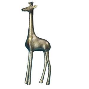 Sculpture de girafe en aluminium doré Design Art Déco Artisanat en métal Pièce maîtresse décorative pour la décoration du salon et de la salle à manger - Product Image 1