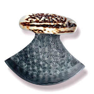 Cuchillos Ulu de Acero de Damasco para Cocina Artesanal, Cuchillos Ulu de Acero de Damasco de Espiga Completa, Cuchillos Ulu de Acero de Damasco de Grado Culinario - Product Image 1