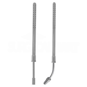 Tube d'aspiration Poole en acier inoxydable, disponible en toutes sortes (droit/courbé) et tailles, instruments chirurgicaux - Product Image 1