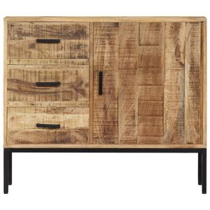 Credenza in legno massello di Mango 34.6 "x 11.8" x 28 "-unità di stoccaggio resistente ed elegante - Product Image 2