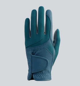 Gant de golf personnalisé en microfibre pour main gauche, antidérapant, avec fermeture auto-agrippante, unisexe, design bleu et marine, vente en gros - Product Image 1