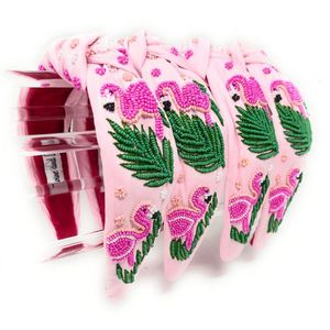 Diadema de bordado artesanal con cuentas de semillas únicas, elegante banda para el cabello con cuentas bordadas - Product Image 5