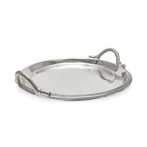 Beautiful Stainless Steel Serving Platter <b>Large</b> Round Metal Food <b>Tray</b> Durable Serving Plate for Restaurant Catering - Product Image 1