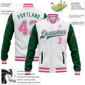 Chaqueta Varsity de Béisbol con Cuello Alto de Lona para Hombre, Estilo Urbano Personalizado, de Alta Calidad, con Logotipo Frontal Acolchado, Moda de Invierno - Product Image 2