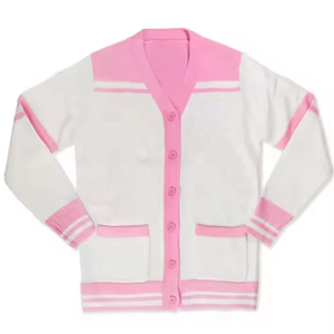 Pull cardigan tricoté à manches longues College University - Product Image 1