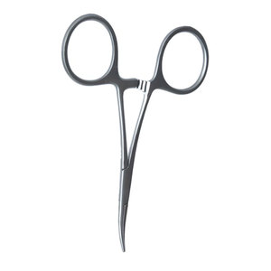 Pinze emostatiche <span class=keywords><strong>Hartman</strong></span> per mosche, curve con ganasce seghettate 90 mm, manico ad anello, in acciaio inossidabile, morsetti chirurgici emostatici - Product Image 5