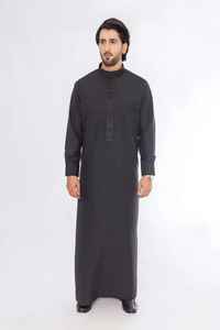 Túnica Islámica Moderna para Hombre, Djellaba con Cuentas, Informal, 100% Poliéster, Alta Calidad, Largo hasta el Tobillo, para Ramadán y Eid - Product Image 4