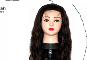 Perruque frontale sans colle en dentelle HD, cheveux humains indiens Remy non traités, cuticules alignées, noir naturel, densité lisse ou bouclée, fabriquée à la machine - Product Image 3