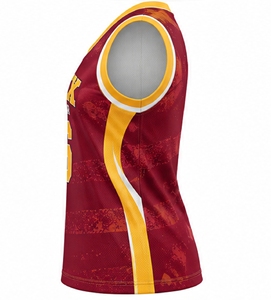 Camiseta de baloncesto para hombre INDEX, color marrón y amarillo, cuello redondo, sin mangas, número 56, ropa deportiva de malla transpirable - Product Image 6