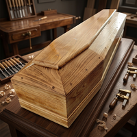 Ataúd de Madera de Paulownia Carbonizada de Primera Calidad, Ataúd Funerario Europeo, Caja de Entierro Ecológica, Fabricante Mayorista Personalizado