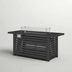 Tavolo con Braciere a Propano in Acciaio da 24 Pollici con Copertura, Resistente Elemento Decorativo per Esterni - Product Image 4