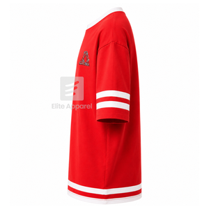 เดลต้า ซิกมา แบบกำหนดเอง | เสื้อชมรมธีต้าปักโลโก้ด้านหน้า สีแดงและสีขาว แขนสั้นสำหรับผู้หญิง เสื้อผ้าสไตล์กรีก - Product Image 4