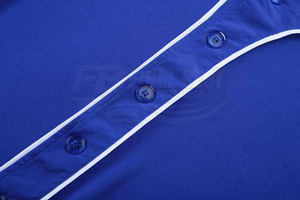 Maillot de baseball personnalisé, imprimé en relief, manches courtes, 100% polyester respirant, col en V, tissu à séchage rapide, vente en gros - Product Image 3