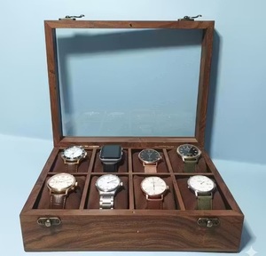 Wooden Decorative Watch & Jewelry Organizer 10-Slot Watch Holder <b>Storage</b> <b>Box</b> - Product Image 4
