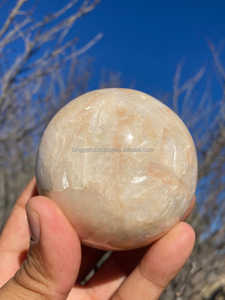 Esfera de Cristal Tallada de Alta Calidad, Color Durazno, para Feng Shui, Decoración del Hogar, Meditación, Gemas de Ágata, Empaque Premium - Product Image 5