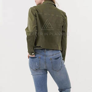Veste en jean pour femme surdimensionnée, design personnalisé, dernière collection, prix abordable, service OEM, veste en jean pour femme - Product Image 4