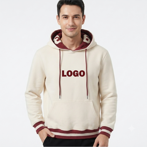 Nouveau style – Sweat à capuche grec de sororité blanc et bordeaux personnalisé avec logo brodé – Coton de haute qualité – Coupe oversize - Product Image 3