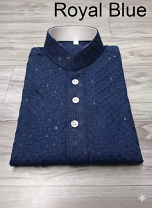 Ropa informal para fiesta de boda Banglori seda con espejo trabajo Kurta de hombre con pijama mejor calidad al precio más bajo proveedor India - Product Image 2