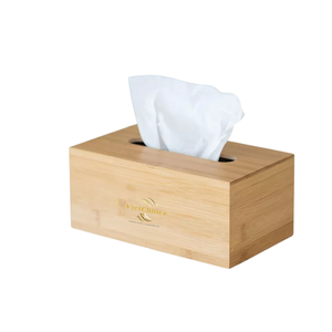 Boîte à mouchoirs en bois durable, porte-mouchoirs en bois massif naturel pour la décoration de table de salon - Product Image 1