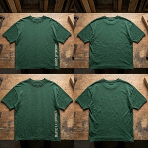 เสื้อยืดคอตตอนสตรีทแวร์วินเทจทรงโอเวอร์ไซส์ ไหล่ตก พิมพ์ลายคุณภาพสูง เนื้อผ้าหนา เสื้อยืดผู้ชาย - Product Image 4