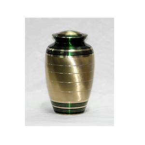 Urne funéraire classique américaine pour adulte, verte, avec bande mate - Product Image 2