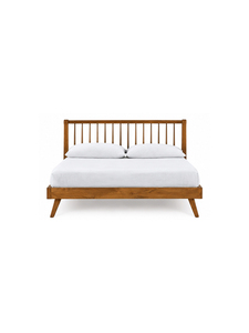 Cama de Plataforma Moderna de Mediados de Siglo, Tamaño Queen, con Estructura de Madera de Teca Sólida, Diseño para Dormitorio, Tamaño Personalizable - Product Image 1