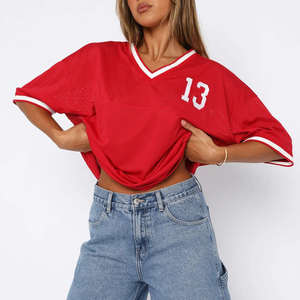 T-shirts en jersey à séchage rapide, coupe ample, avec impression en relief, pour le football, le baseball, le basketball, t-shirts en mesh - Product Image 6