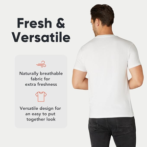 เสื้อยืดคอกลมแขนสั้นผู้ชาย ผ้าฝ้ายถัก 100% ระบายอากาศได้ดี ซับเหงื่อ ใส่สบาย สีพื้น ผลิตในบังกลาเทศ - Product Image 5
