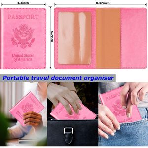 2 Pezzi Porta Passaporto da Viaggio con Design a Valigia, Custodia per Documenti Essenziale per Crociere, Idea Regalo per Famiglie, Uomini e Donne - Product Image 3