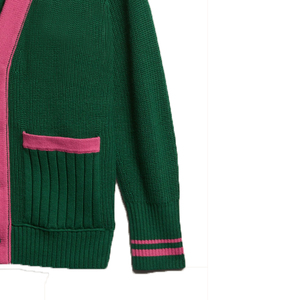 Cárdigans Personalizables de Punto Transpirable con Logotipo, Suéteres a Rayas de Primavera para Mujer, con Botones Delanteros y Traseros, para Hermandades Universitarias, Invierno - Product Image 2