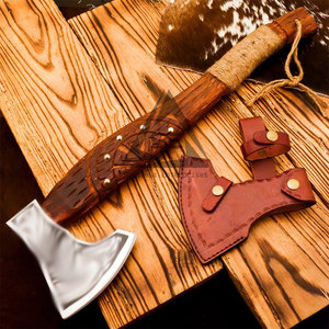 Hache à barbe robuste de haute qualité, couleur unie, avec manche en bois pour la coupe, service OEM, faible MOQ, couleur personnalisée - Product Image 2