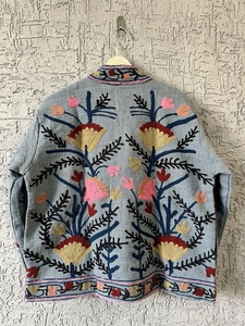 Chaqueta Bordada Floral Hecha a Mano para Mujer, Chaqueta Bordada Floral Multicolor, Chaqueta Bordada de Estilo Vintage - Product Image 4