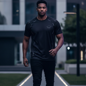 T-shirt de sport rafraîchissant en tissu à sensation froide, dissipation de la chaleur, technologie de refroidissement instantané, idéal pour l'entraînement estival et le fitness - Product Image 6