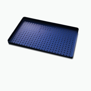 Plateau à instruments dentaires en aluminium perforé 280x180mm autoclavable - Plateaux à instruments autoclavables en aluminium doré de qualité supérieure - Product Image 6