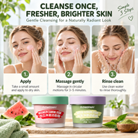 FLOWERWAY Crème Nettoyante au Matcha et à la Pastèque 100ml Nettoyant Visage Texture Crème Douce Vente en Gros