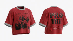 Camiseta de Verano Transpirable de Moda Unisex con Cuello Redondo y Hombros Caídos, Estilo Urbano Hip Hop, Personalizable, de Alta Calidad - Product Image 6