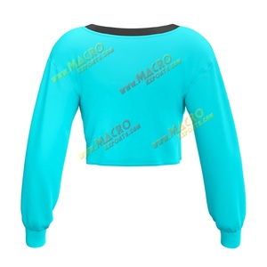 Sudadera Corta de Mujer, Personalizada, 100% Algodón, Tejido a Cuadros, de Felpa, Manga Larga, Antibolitas, Transpirable y de Secado Rápido - Product Image 5