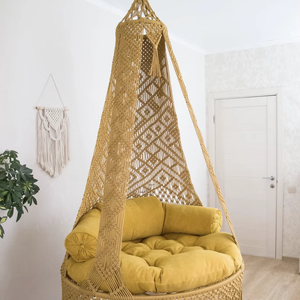 High Quality <b>Macrame</b> Swing, Hanging Chair, <b>Macrame</b> Hammock, Patio Swing, Indoor Swing Chair, Boho Chair, Christmas Gift - Product Image 1