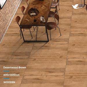 Azulejo de madera antiguo Madera de porcelana para sala de estar y dormitorio Pisos 600X600 Modelo de estilo tradicional Alta dureza - Product Image 2